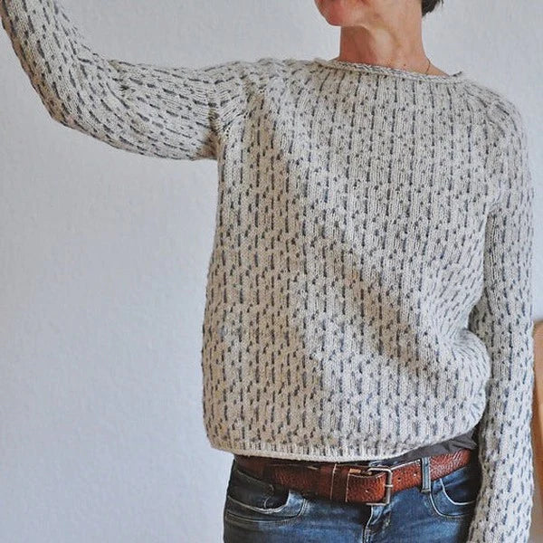 Emma| Pull bateau élégant gris