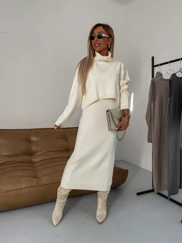 Audrey - Turtleneck Sweater and Skirt Set
