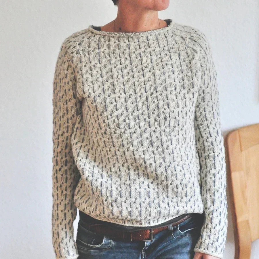 Emma| Pull bateau élégant gris
