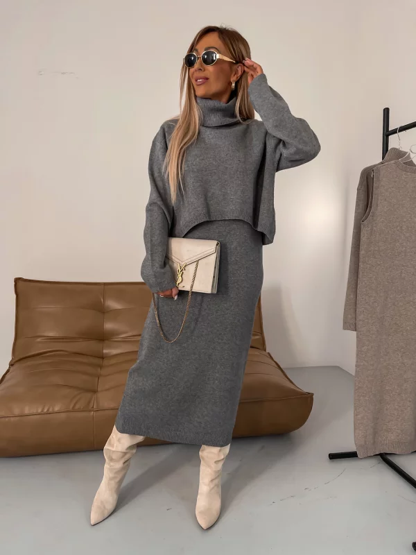 Audrey - Turtleneck Sweater and Skirt Set