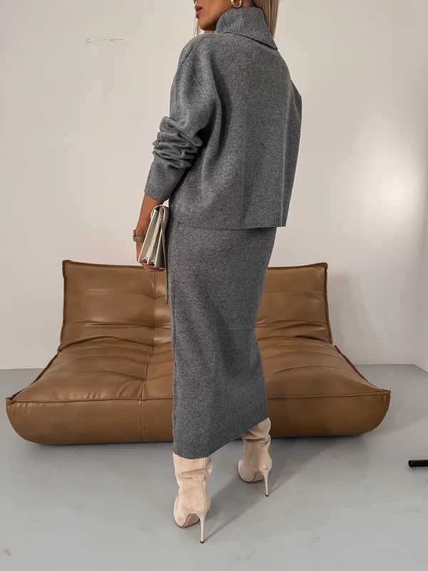 Audrey - Turtleneck Sweater and Skirt Set
