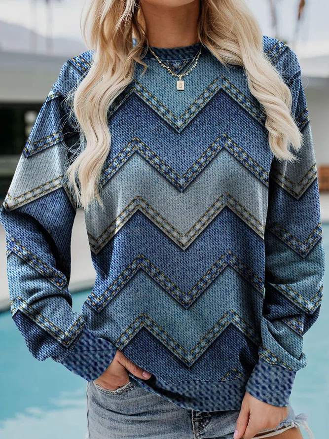 Eva | Sweatshirt géométrique