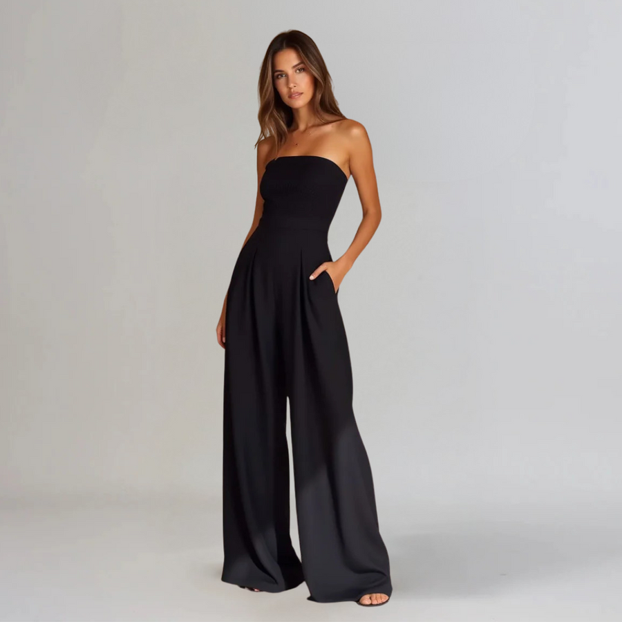 Jade | Elegant Off-Shoulder Wide-Leg Jumpsuit