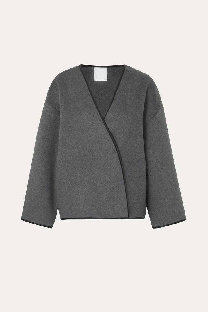 Alice | Veste courte avec écharpe française minimaliste